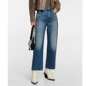 FRAME // Le Jane Crop women’s Straight Leg Blue Denim Jeans